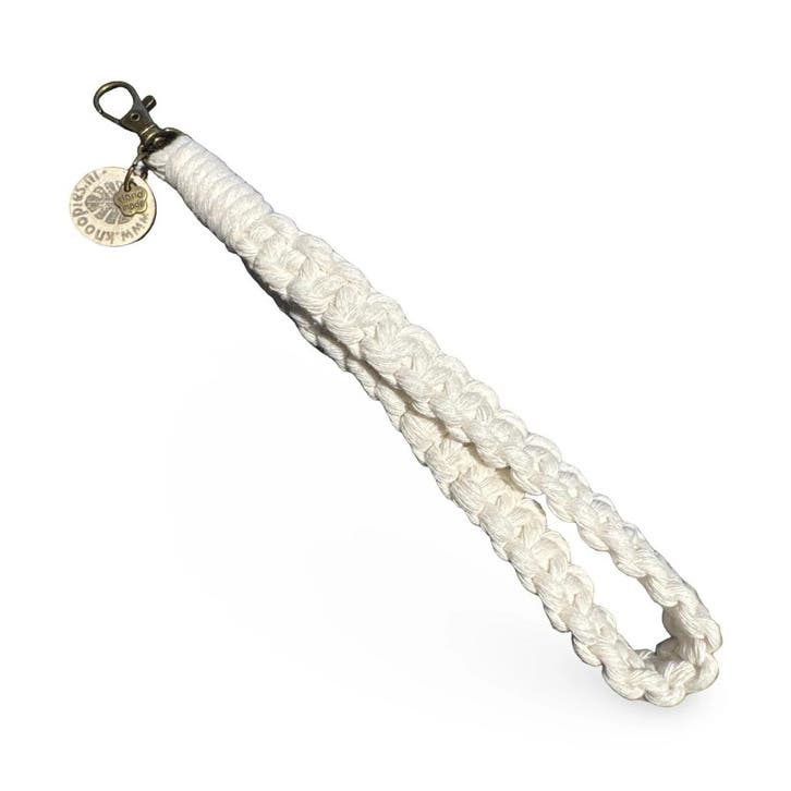 Macramé Pols Keycord - Squared - Katoen - Macramé -, Verzamelen, Sleutelhangers, Nieuw, Overige typen, Ophalen of Verzenden