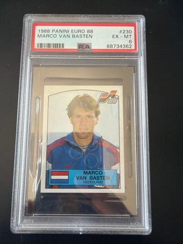 Panini Euro 1988 Marco van Basten - PSA 6 Graded sticker, Nieuw