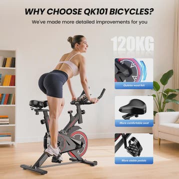 Indoor Hometrainer met 10kg Vliegwiel, Stille Riem Aandrijvi, Verzenden, Nieuw