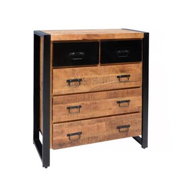 Mangohouten Kast Britt 85 cm, Verzenden, Nieuw