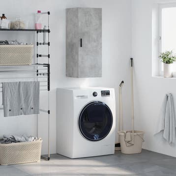 vidaXL Bovenkast 34,5x34x90 cm betongrijs, Minder dan 50 cm, Verzenden, Nieuw, Minder dan 100 cm