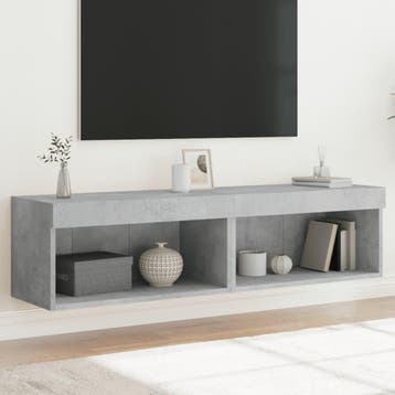 vidaXL Tv-meubels met LED-verlichting 2 st 60x30x30 cm, Minder dan 50 cm, Verzenden, Nieuw, Minder dan 100 cm