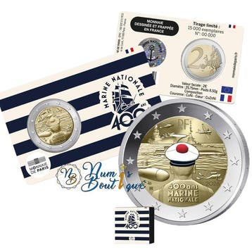 Frankrijk. 2 Euro 2026 Marine Française (2 monnaies) Proof, Postzegels en Munten