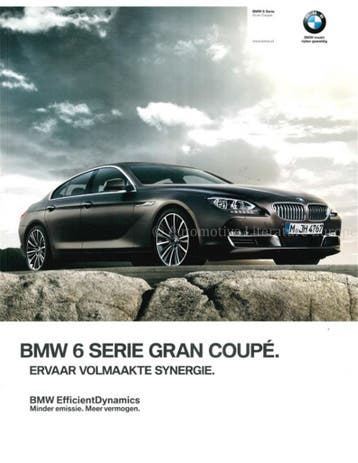 2014 BMW 6 SERIE GRAN COUPÉ BROCHURE NEDERLANDS, Nieuw, BMW, Author