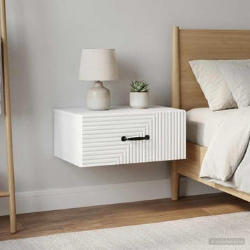 vidaXL Wandbeugel Bedkast 2 st Wit 49 x 34,5 x 20 cm Bewerkt, Minder dan 45 cm, Verzenden, Nieuw, Minder dan 55 cm