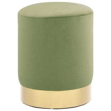 Bijzettafel Fluweel Goud - 28x36cm | Laatste Stuk!, Minder dan 50 cm, Modern en luxueus, Rond, Minder dan 50 cm