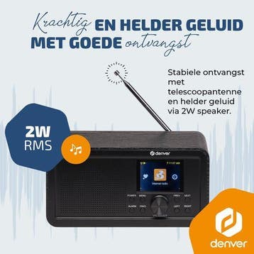 Internet Radio + Dab Radio - Internetradio met bluetooth, Ophalen of Verzenden, Nieuw