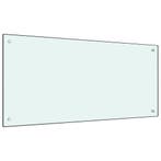vidaXL Spatscherm keuken 100x50 cm gehard glas melkwit, Verzenden, Nieuw