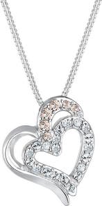 Elli Halsketting Hartje Kristallen 925 Sterling Zilver, Verzenden, Nieuw