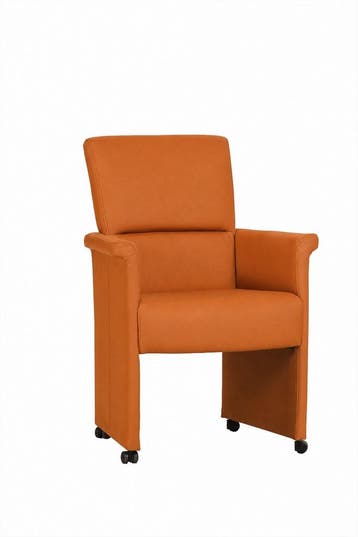Eetkamerstoel Yfke - eetkamerstoelen - Oranje, Nieuw, Stof