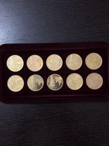 Gouden munten 22K van de Olympische Spelen - Volledige, Nieuw