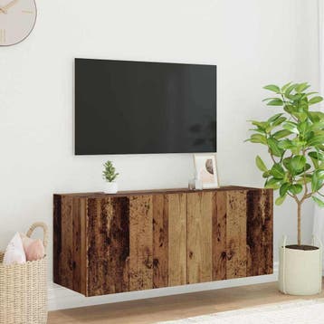 vidaXL TV Wandkast Oud Hout Bewerkt hout, Minder dan 50 cm, Verzenden, Nieuw, Minder dan 100 cm