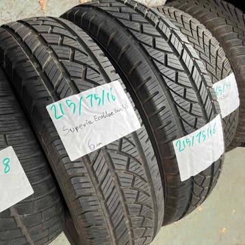 2 x Superia 215-75-16 C 4 Seizoenbanden 6mm, Auto-onderdelen, 16 inch, Ophalen of Verzenden, All Season, Band(en)