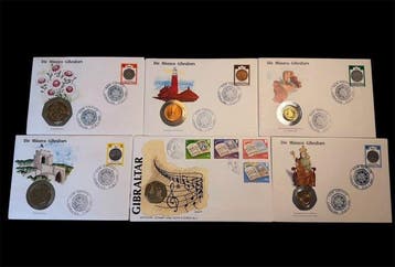 Gibraltar (Brits overzees gebied). 2, 5, 10, 20, 50 Pence