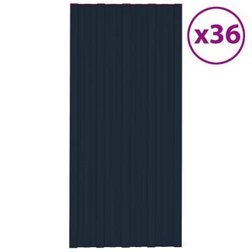 vidaXL Dakpanelen 36 st 100x45 cm gegalvaniseerd staal, Verzenden, Nieuw