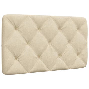 vidaXL Hoofdbordkussen 80 cm stof crèmekleurig, Verzenden, Nieuw, Crème, Stof