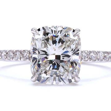 Zonder minimumprijs - Ring - 14 karaat Witgoud - 3.42ct. tw., Nieuw