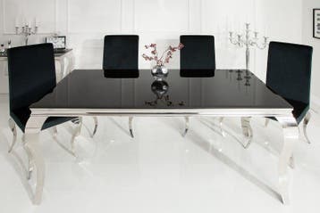 Elegante design eettafel MODERN BAROK 180cm zwart, Huis en Inrichting, Tafels | Eettafels, Ophalen of Verzenden, Nieuw
