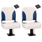 vidaXL Bootstoelen 2 st met poot 360° draaibaar, Watersport en Boten, Verzenden, Nieuw