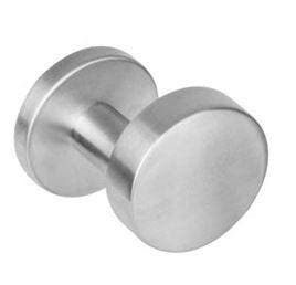 Intersteel knop rond verkropt vast op rozet staal + 7mm nok, Verzenden, Nieuw
