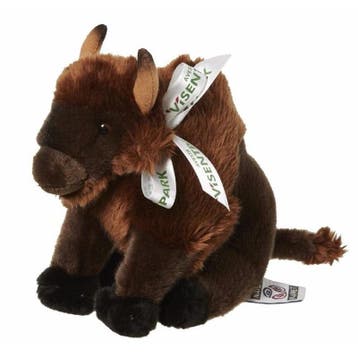 Bizon/buffel knuffel - pluche - 18 cm - bruin - dier, Verzenden, Nieuw