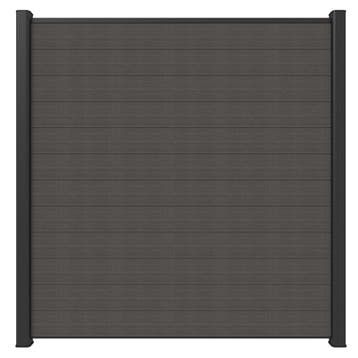 Composiet Scherm 180 x 180 cm (1800 x 1800 mm) Silver Gray, Nieuw