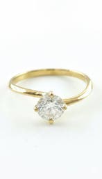 Verlovingsring - 14 karaat Geel goud - 0.74ct. tw. Grijs