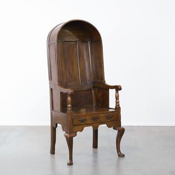 Stoel - Hout - Lamgeboortestoel met kap