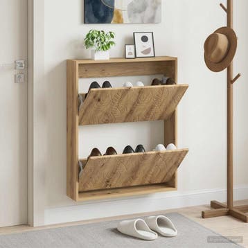 vidaXL Wandgemonteerde Schoenkast DELFT 71 x 17 x 86 cm, Verzenden, Nieuw