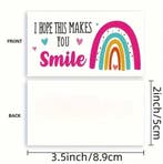 Kaartje Bedankkaartje Regenboog 8.9 x 5 cm, Ophalen of Verzenden, Nieuw