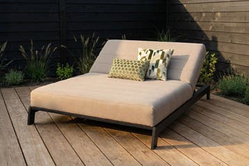 Mexico ligbed - Sunbrella - Taupe - 2 persoons, Verzenden, Nieuw, Overige materialen