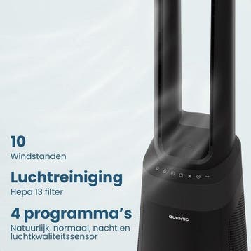 2dekans | Auronic Torenventilator - Bladeless Model 2 in 1 -, Ophalen of Verzenden, Zo goed als nieuw