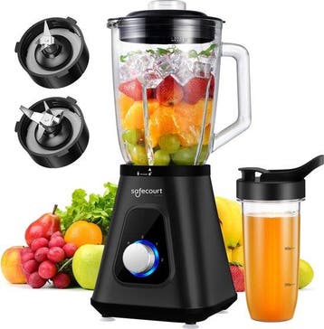 2dekans | Safecourt Kitchen Blender - Krachtige 1200 Watt, Ophalen of Verzenden, Zo goed als nieuw