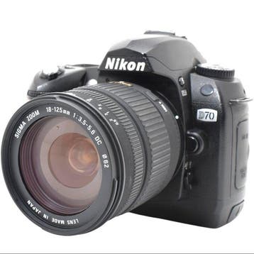 Nikon D70 CCD Sensor + Sigma DC 3.5-5.6/18-125mm Digitale, Nieuw