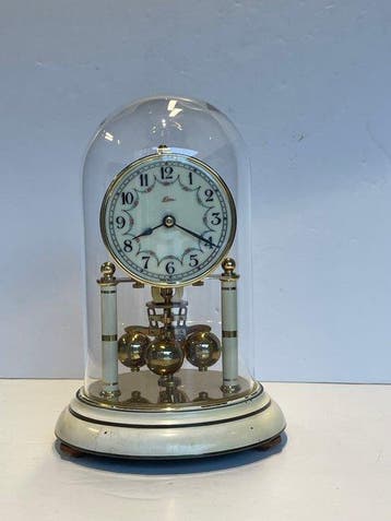 400-dagen klok - Mid-century modern - Gelakt messing -, Antiek en Kunst, Antiek | Klokken