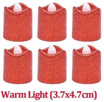 LED Minikaarsje Glitter Rood per stuk, Ophalen of Verzenden, Nieuw