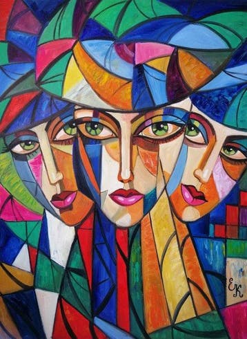 Elena Khmeleva - Mixed emotions of the Lady in the hat, Antiek en Kunst