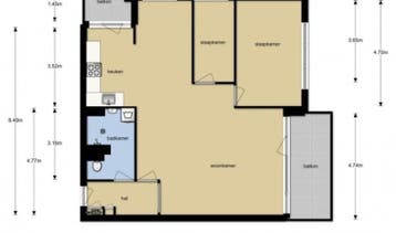 Te Huur 3 Kamer Appartement Vanekerstraat In Enschede, Direct bij eigenaar, Overijssel, Enschede, Appartement