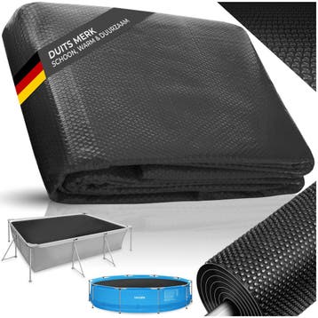 Zwembadafdekking solarfolie rechthoekig - zwart, Verzenden, Nieuw