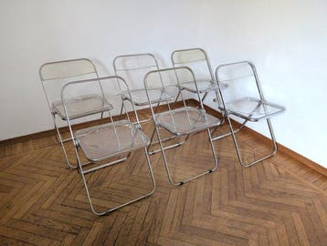 Anonima Castelli - Giancarlo Piretti - Stoel (6) - Plia, Antiek en Kunst, Antiek | Meubels | Stoelen en Banken
