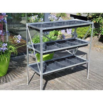 Royal Well Grow Rack 12 kweekrek/tafel - aluminiumgrijs, Tuin en Terras, Kweekspullen, Verzenden, Nieuw