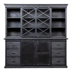 Buffetkast Mangohout Milan 260 X Zwart, Verzenden, Nieuw, Overige houtsoorten, Industriële meubels