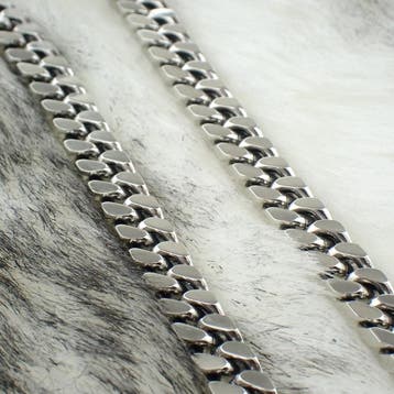 Zilveren robuuste gourmetschakel ketting, Sieraden, Tassen en Uiterlijk, Kettingen, Ophalen of Verzenden, Gebruikt, Zilver, Zilver