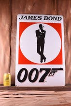 007 - Emaille bord - XXL James Bond; enamelbord;