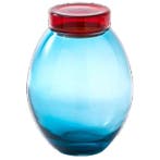 Polspotten Bloated Caps And Jars Voorraadpot Blauw-rood -, Nieuw, Blauw, Glas, Minder dan 50 cm