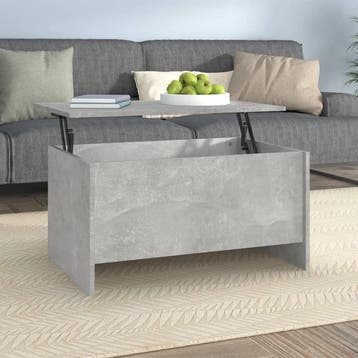 vidaXL Salontafel 80x55,5x41,5 cm bewerkt hout betongrijs, 50 tot 100 cm, Verzenden, Nieuw, 50 tot 100 cm