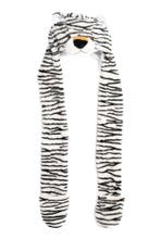 Muts Wanten Witte Tijger Sjaalmuts met Oortjes Roofdier Bont, Ophalen of Verzenden, Nieuw