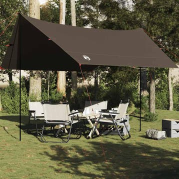 vidaXL Kampeerluifel waterdicht 438x376x212 cm bruin, Verzenden, Nieuw, Tot en met 2