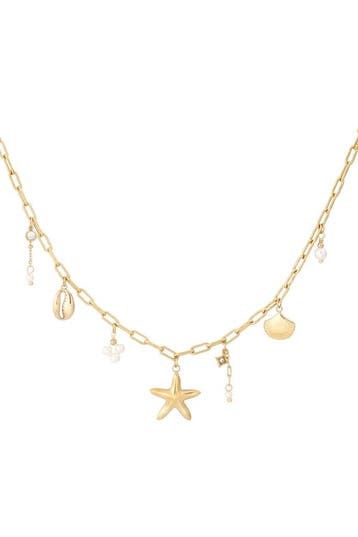 Goudlief Beach day ketting (Hangerkettingen, Kettingen), Verzenden, Nieuw, Zilver, Overige materialen