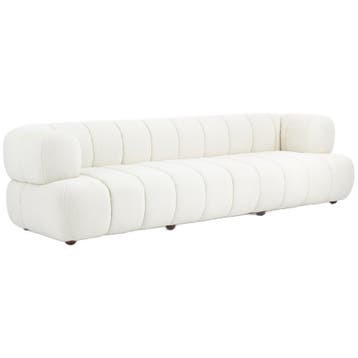 Flamant Bouclé Bank Dallas - 4-Zitsbank of meer - Nieuw in, 100 tot 125 cm, Ophalen of Verzenden, Rechte bank, Stof